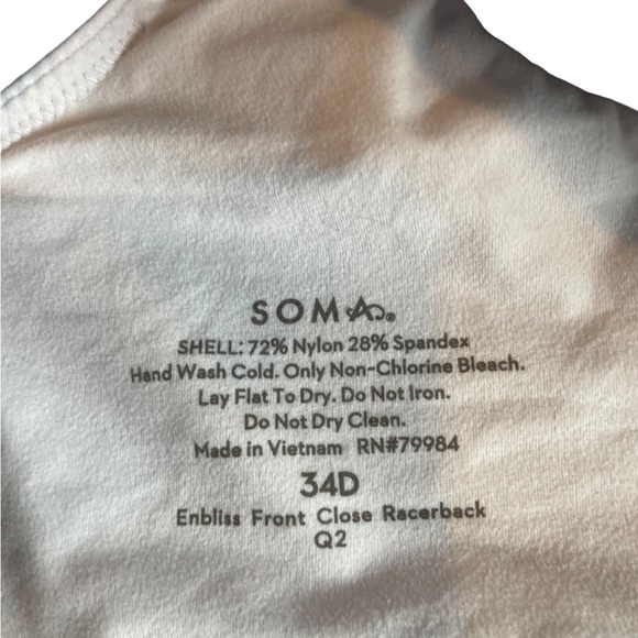 Soma white racer back 34D bra - Picture 3 of 4
